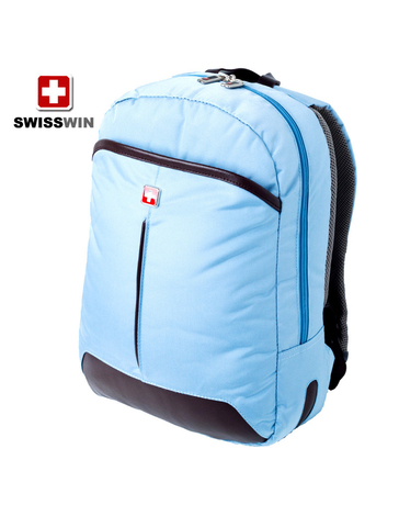 Swisswin laptoptartós hátizsák swc10010 kék AIR FLOW szellőző rendszerrel WIZZAIR méret