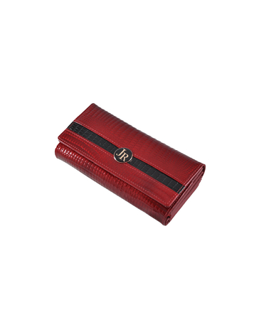 Lakk női bőr pénztárca piros színben RFID védelemmel 10207 Red