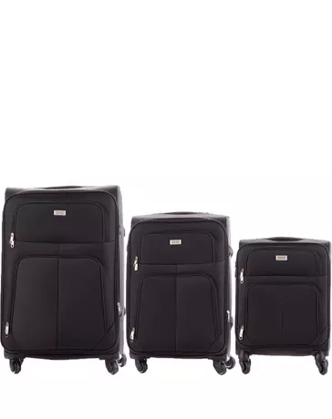 3 db-os bőrönd szett 214 Fekete színben