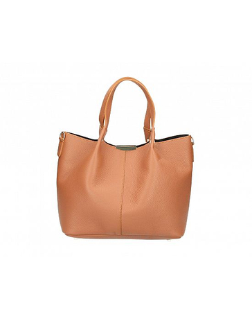Valódi bőr női táska konyak színben M9063 Cognac