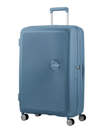 American Tourister Soundbox bővíthető Spinner bőrönd 77 StoneBlue