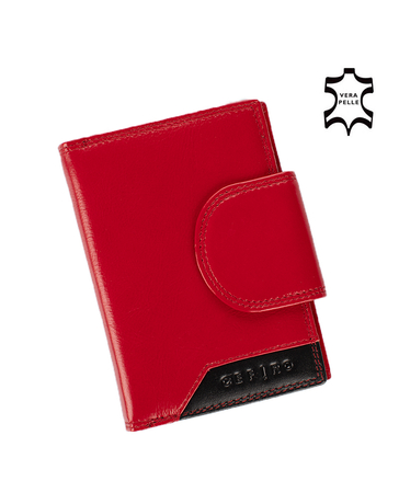 Cefiro női bőr pénztárca piros színben