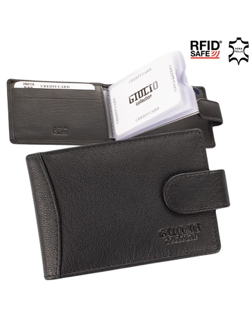GIULIO Valódi bőr kártyatartó RFID védelemmel 