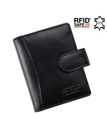 GIULIO COLLECTION valódi bőr kártyatartó RFID rendszerrel díszdobozban
