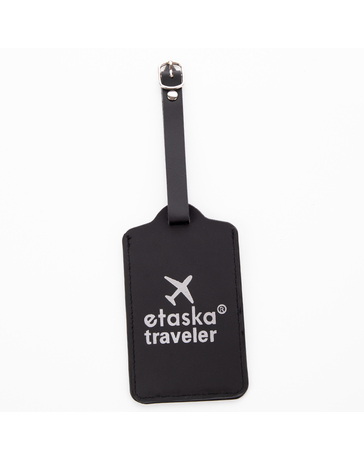 etaska traveler bőröndcímke fekete színben