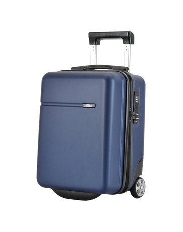 Bontour Bőrönd kabin méret Sötétkék színben WIZZAIR járataira ingyenesen felvihető   (40 x 30 x 20 cm)