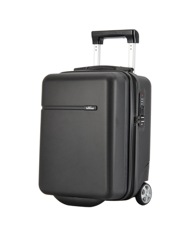 Bontour Bőrönd kabin méret Fekete színben WIZZAIR járataira ingyenesen felvihető   (40 x 30 x 20 cm)
