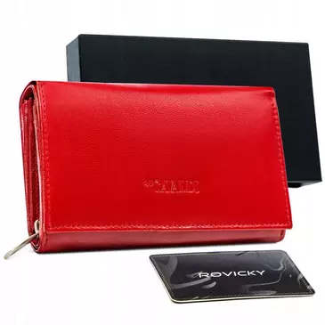Valódi bőr  Női pénztárca piros színben