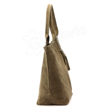 Valódi velúrbőr női táska fekete színben