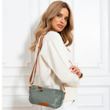 Peterson városi női válltáska zöld-barna színben