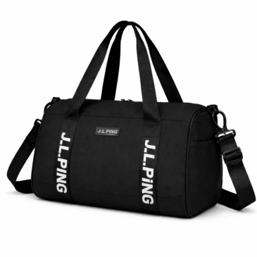 Fekete vízálló sporttáska/fedélzeti táska cípőtartóval (40×25×20 cm) – Wizz Air &amp; Ryanair kompatibilis