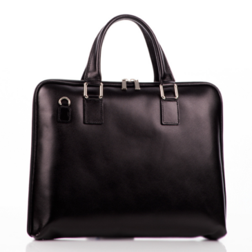 Valódi bőr női üzleti táska fekete színben