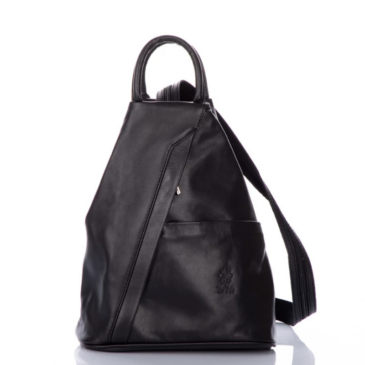 Valódi bőr női hátizsák fekete színben S6925