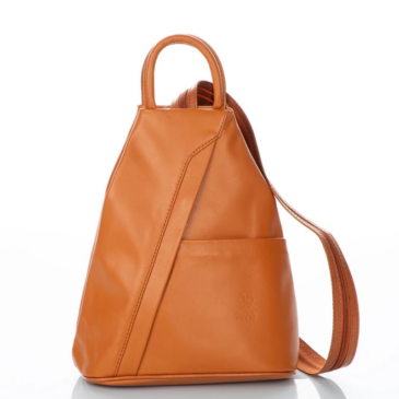Valódi bőr női hátizsák konyakbarna színben 6925