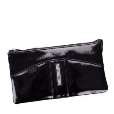 Fairy Crystal köves valódi lakkbőr női pénztárca NP 130 black RFID védelemmel