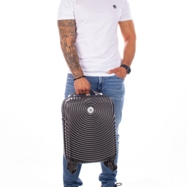 LEONARDO DA VINCI Bőrönd kabin XS méret kivehető kerékkel Keményfalú WIZZ ingyenes kabinbőrönd