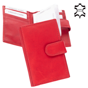 Olcsó Bőr Kártyatartó piros színben