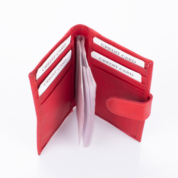 Olcsó Bőr Kártyatartó piros színben
