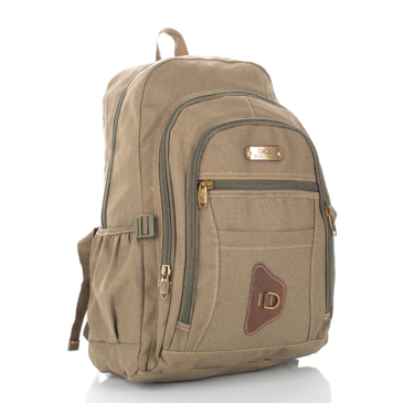 Outdoor vászon hátizsák khakizöld színben