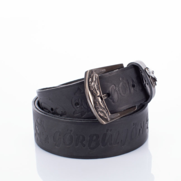 Horgász öv csuka mintával fekete színben 135 cm-től 90 cm-ig