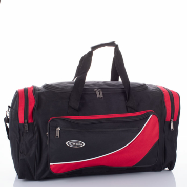 Sport és Utazótáska nagyméretű fekete-piros színben