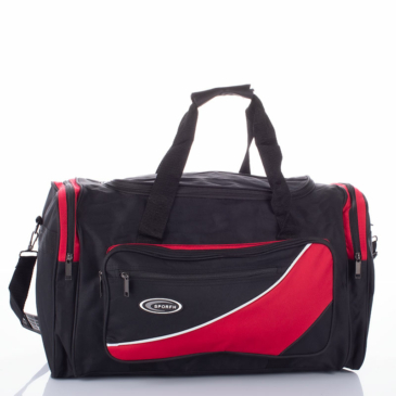 Utazótáska fekete-piros színben 55 cm 