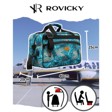 Könnyű Fedélzeti táska Ryanair fedélzeti ingyenes méret 40 x 20 x 25 cm  USB csatlakozóval