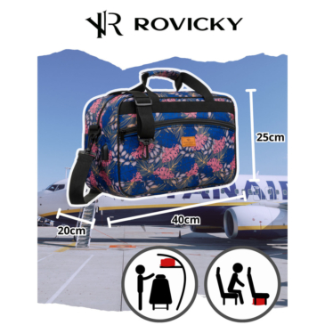 Könnyű Fedélzeti táska Ryanair fedélzeti ingyenes méret 40 x 20 x 25 cm  USB csatlakozóval