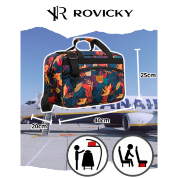 Könnyű Fedélzeti táska Ryanair fedélzeti ingyenes méret 40 x 20 x 25 cm  USB csatlakozóval