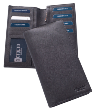 Stílusos GIULIO valódi bőr pénztárca RFID rendszerrel