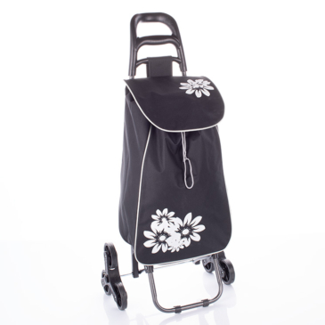 Virágos gurulós lépcsőjáró bevásárlókocsi 