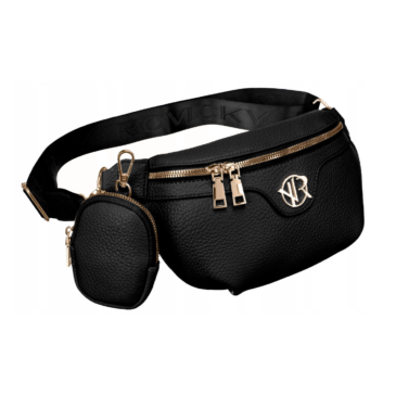 Divatos Női Oldaltáska + Praktikus kiegészítővel fekete színben