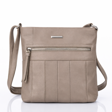 Silvia Rosa sokzsebes női oldaltáska taupe színben