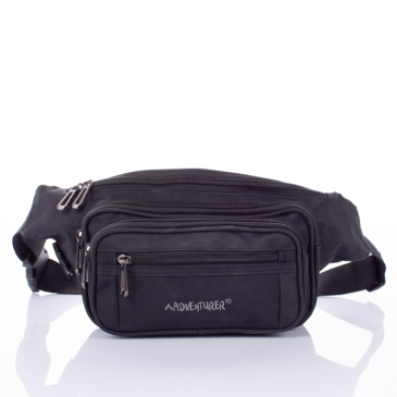 AdventureR nagyméretű 5 zsebes övtáska fekete színben 