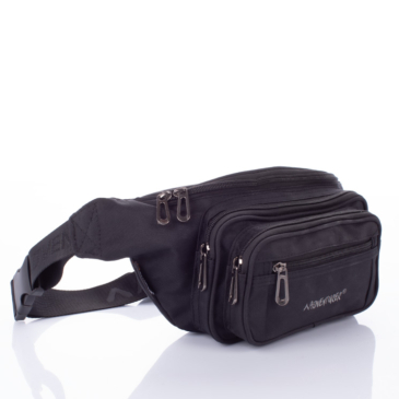AdventureR nagyméretű 5 zsebes övtáska fekete színben 
