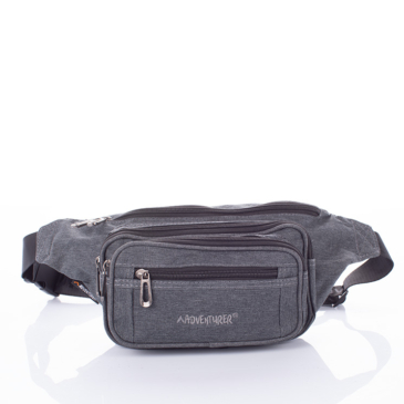 AdventureR nagyméretű 5 zsebes övtáska szürke színben 