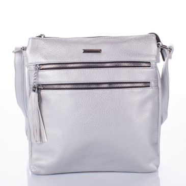 Silvia Rosa sokzsebes női oldaltáska ezüst színben