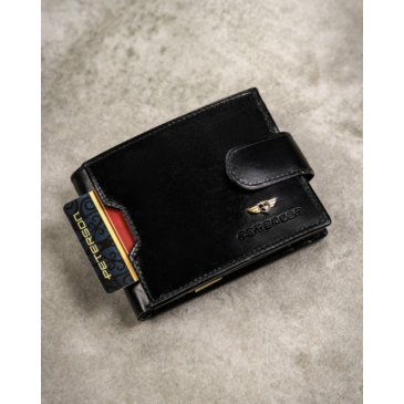 Peterson Valódi Bőr férfi pénztárca kulcstartó és kártyatartó Ajándékcsomag