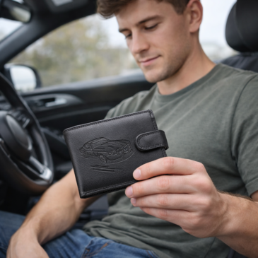 GIULIO Autós pénztárca fekete színben díszdobozban