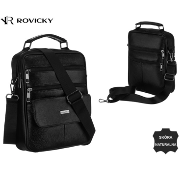 Valódi bőr oldaltáska tetején fogóval