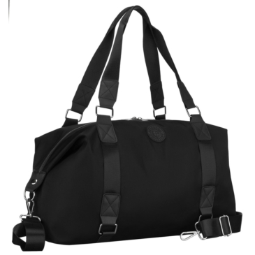 Peterson fekete poliészter sport edzőtáska hosszúpánttal