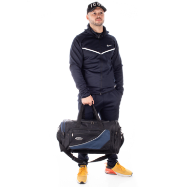 Sport és Utazótáska fekete-kék színben 50 cm 
