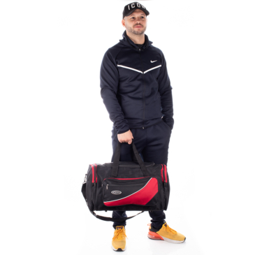 Sport és Utazótáska fekete-piros színben 50 cm 