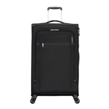 American Tourister Crosstrack Spinner bővíthető bőrönd 79 cm Black/Grey színben