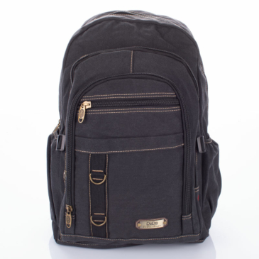 Outdoor vászon hátizsák Fekete színben