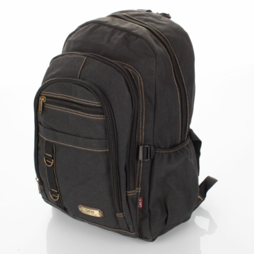 Outdoor vászon hátizsák Fekete színben