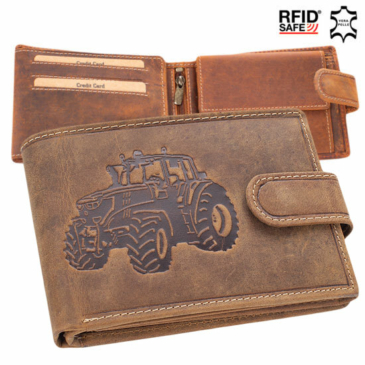 Giulio  pénztárca bőr díszdobozban traktor mintával RFID rendszerrel