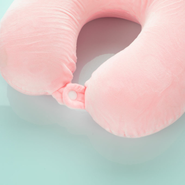 Prémium minőségű memóriahabos nyakpárna rózsaszínben