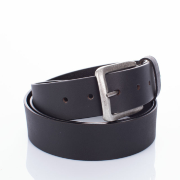 GIULIO COLLECTION Valódi bivalybőr férfi öv fekete színben 120 cm