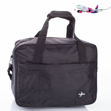 WIZZAIR  RYANAIR Fedélzeti táska fekete színben 40 x 30 x 20 cm